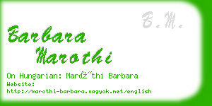 barbara marothi business card